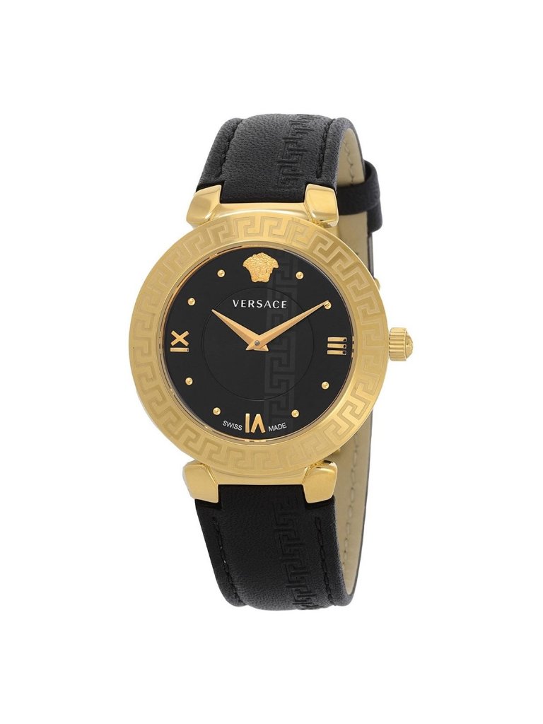 Nwt Versace Daphnis Quartz Black Dial Ladies Watch